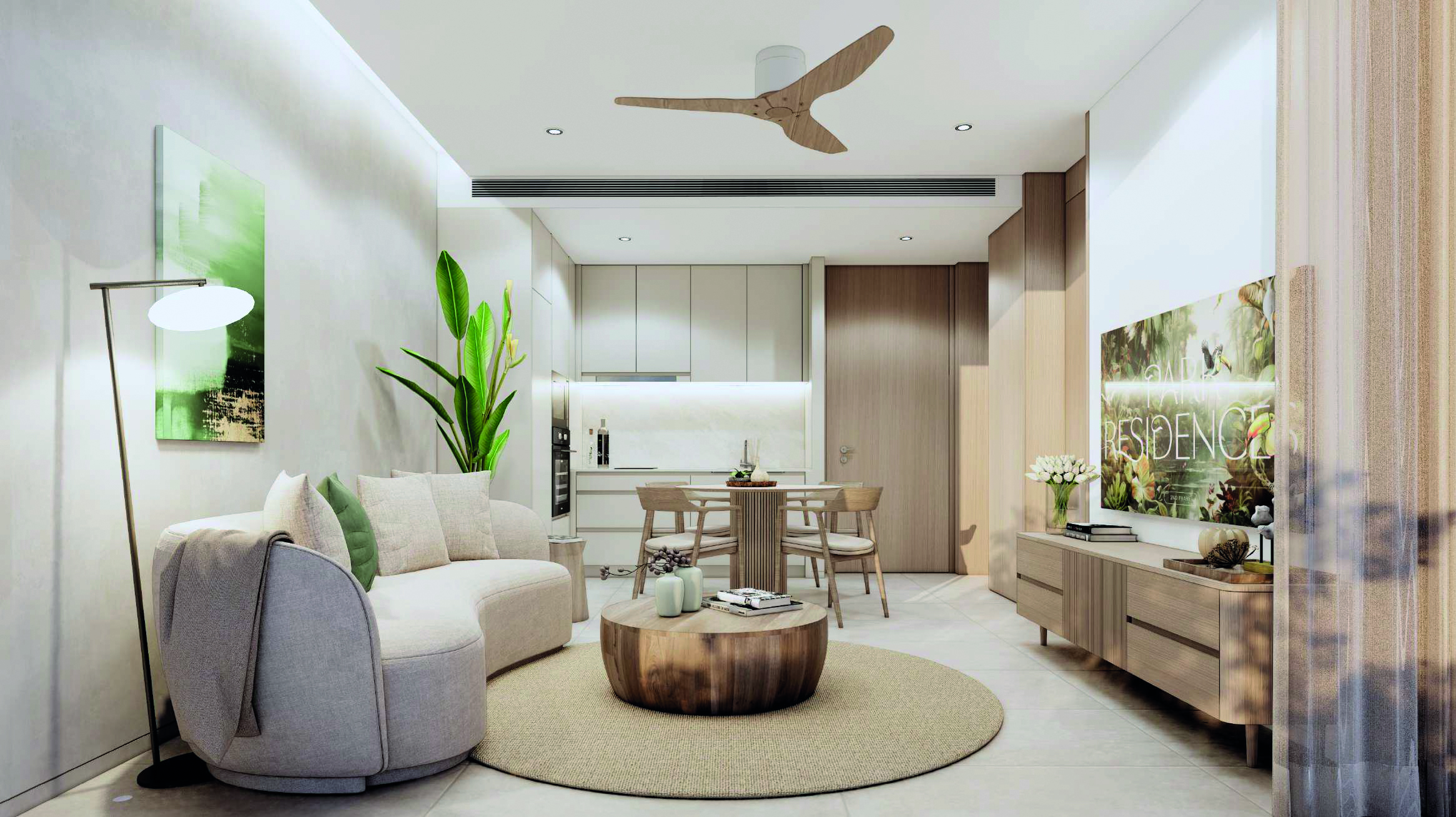 1BR.Living Room. Type A