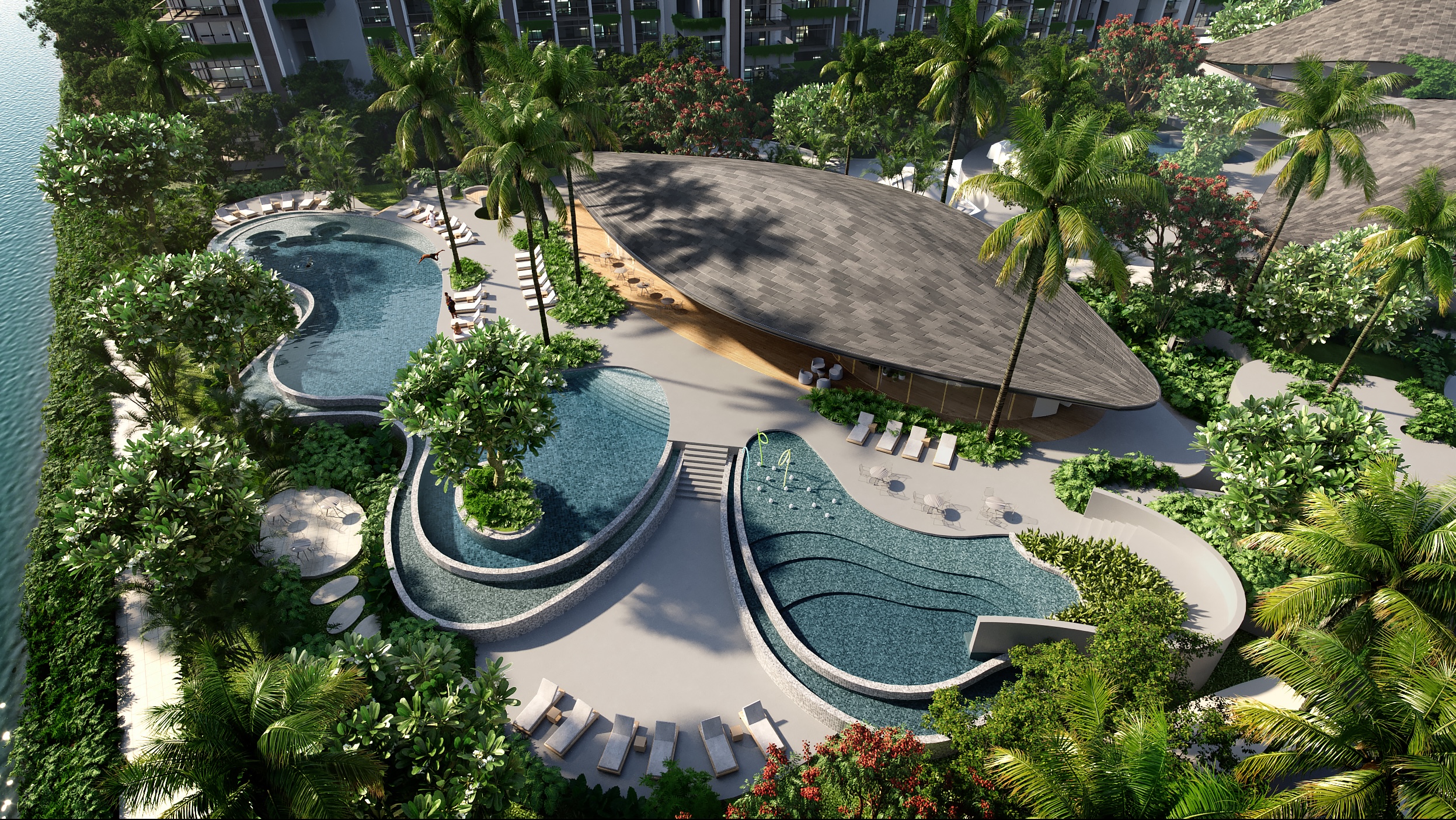 View of the pool club